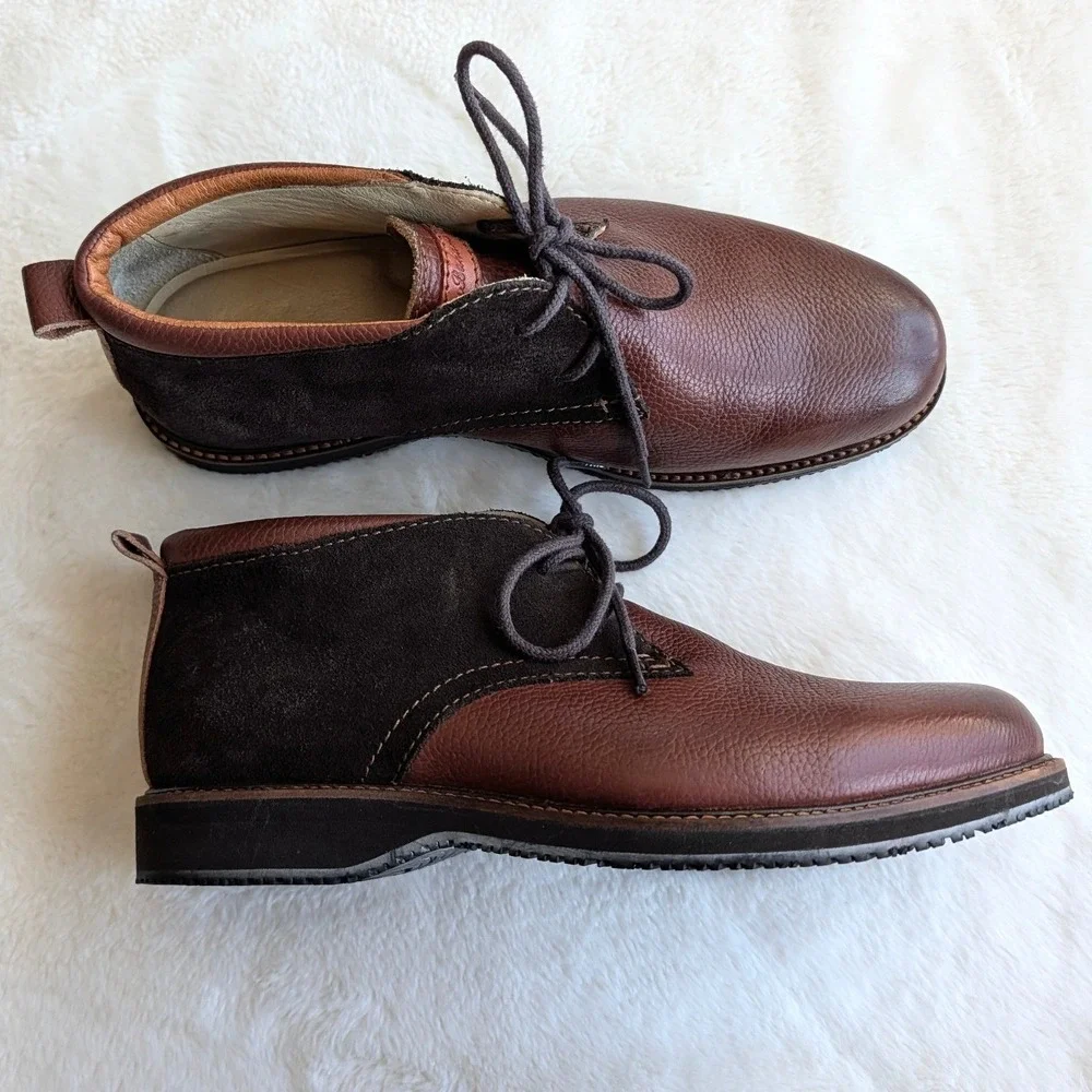 Tommy Bahama Elijah Men's Brown Leather Suede Chukka Boots Size 7.5 M